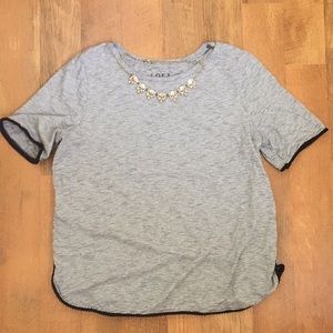 Striped LOFT Top w/Pom-Pom Detail - Size L